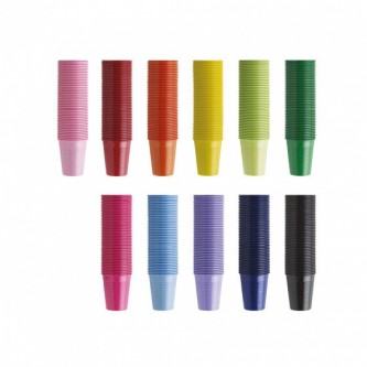 Kubeczki plastikowe różne kolory 100szt./op.