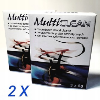 Multiclean x 2  proszek do czyszczenie protez Roko
